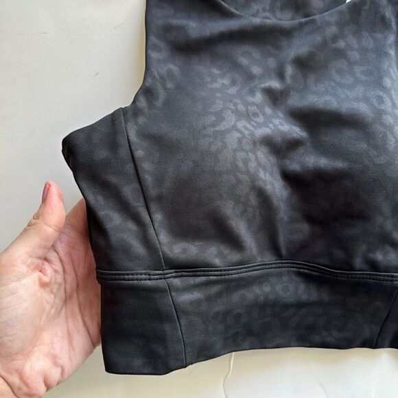 All Fenix Women Black Liquid Leopard Racerback Sporty Sports Bra Top‎ Size Small - Picture 4 of 13